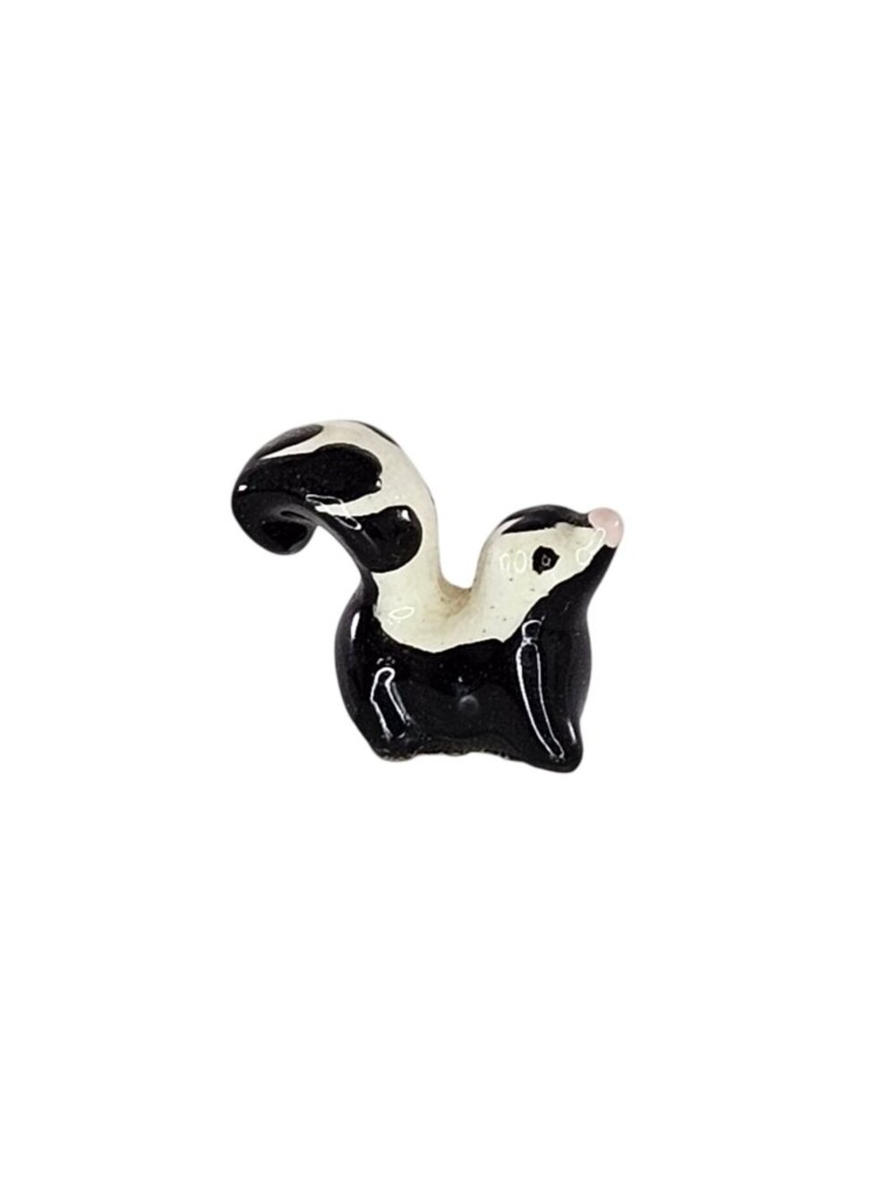 Hagen Renaker Skunk Baby Miniature Figurine Tiny Wildlife Figure Pink Nose